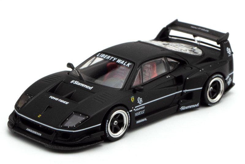 FERRARI F40 LBWK Toycar Salon HK 2023 black dull Inno 1 64