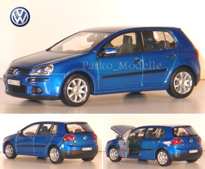 VW VOLKSWAGEN GOLF V   bluemetallic   WELLY 124  